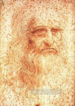  Leonardo Oil Painting - Self Portrait Leonardo da Vinci